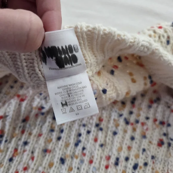 Hanna Andersson Colorful Speckled Knit Cardigan 3t - Picture 8 of 9